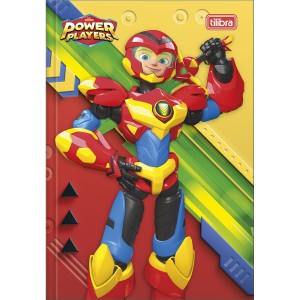 CADERNO BROCHURA PEQUENO 1/4 80FLS POWER PLAYERS TILIBRA