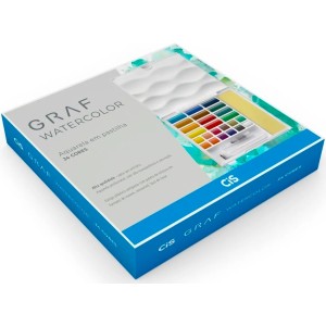 AQUARELA C/24 CORES WATERCOLORS GRAF CIS