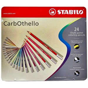 LAPIS DE COR 24 CORES LATA PROFISSIONAL CARBOTHELLO 1424-6 STABILLO