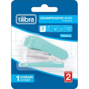 Grampeador 12 Folhas Mini Verde Agua G101 TILIBRA