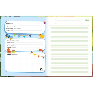 CADERNO CALIGRAFIA BROCHURA 40FLS PAUTA VERDE SAPECA TILIBRA