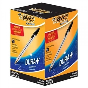 Caneta Esferografica 1.0MM Preta Cristal CX C/50 BIC