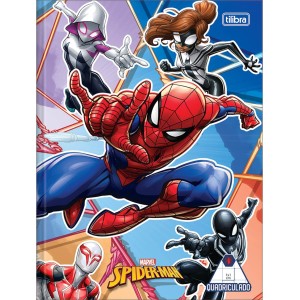 CADERNO QUADRICULADO BROCHURA 10X10MM 40FLS HOMEM ARANHA TILIBRA
