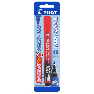 Pincel Permanente Redondo 4.5 Vermelho Marker 100 Blister PILOT