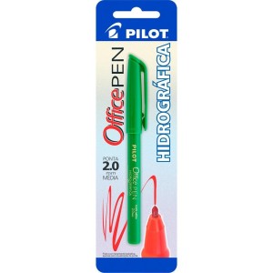CANETA HIDROGRÁFICA OFFICE PEN 2.0MM VERDE BLISTER PILOT