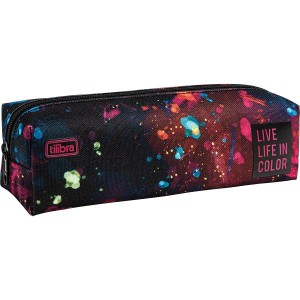 ESTOJO SIMPLES MEDIO ACADEMIE SPLASHES PRETO TILIBRA