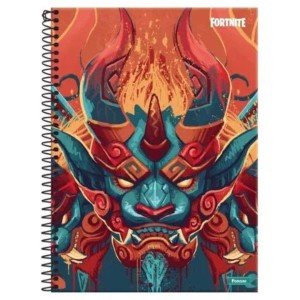 CADERNO ESPIRAL PEQUENO 1/4 80FLS FORTNITE FORONI
