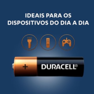 Pilha AA Pequena Alcalina C/2 DURACELL