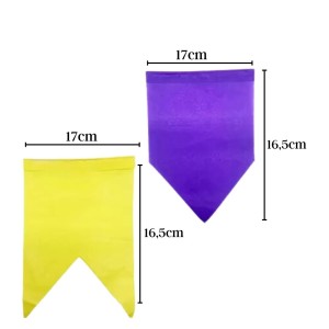 Bandeirinha Festa Junina Plastico Colorida 17X16,5cm 10 Metros Com 18 Bandeiras MAXIFORMAS