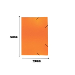Pasta Papelao Aba Com Elastico Laranja 230X340mm Fina Ref.1858 JUSSARA