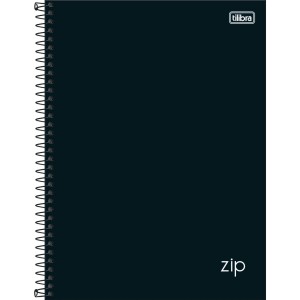 Caderno Universitário 10 Materias 160Fls Espiral Capa Dura Preto Zip Tilibra