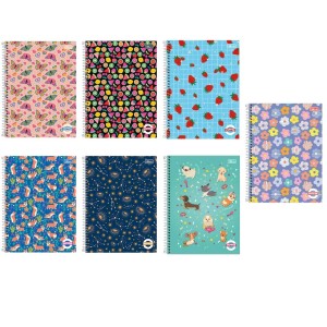 Caderno Universitario 16 Materias 256fls Pepper Feminino Capa Dura TILIBRA