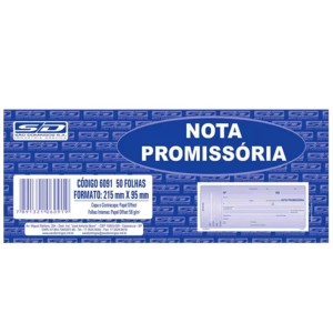 Bloco de Nota Promissoria Com 50 Folhas Ref.KZ3002 KAZ | SAO DOMINGOS
