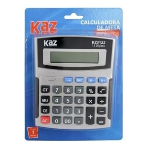 Calculadora Mesa 12 Digitos 13,4X11,4CM  Ref.KZ3122 KAZ