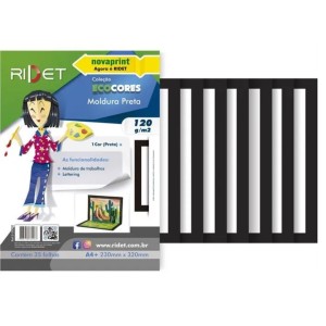 Bloco Criativo Moldura Preta OF 35 Folhas 110gr 230X320mm Ecocores RIDET NOVAPRINT Ref.010018