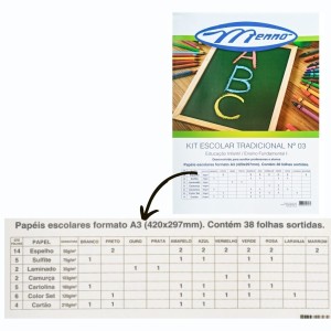 Bloco Criativo Kit Leoni N°3 A3 38 Folhas Papeis Sortidos MENNO