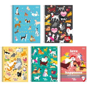 Caderno Espiral Capa Dura Universitário 1 Matéria 80 folhas Hug Me TILIBRA