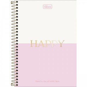 Caderno 1/4 Espiral Pequeno Happy TILIBRA