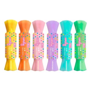 Marca Texto Duas Pontas Mini Candy Com 6 Cores TILIBRA