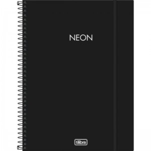 Caderno Espiral Capa Dura Universitário 10 Matérias 160 folhas Neon TILIBRA