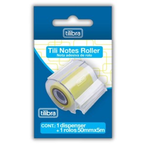 Post-it 50mmx5m Amarelo Com Dispenser Rolo Tili Notes TILIBRA