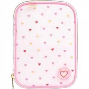 ESTOJO BOX GRANDE ACADEMIE CORAÇÃO METALIZADO TILIBRA