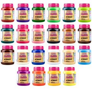 Tinta Plastica PVA Fosca 250ml ACRILEX