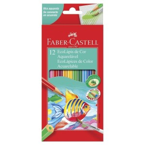 LAPIS DE COR 12 CORES AQUARELAVEL FABER CASTELL