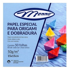 Papel Origami 15x15cm Com 50 Folhas MENNO