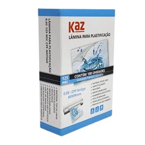 Plastico Para Plastificacao Polaseal 0,05mm CPF 66X99mm Com 100 Folhas 125 Micras