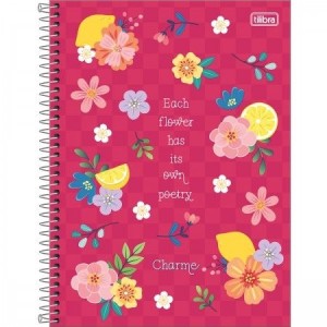 CADERNO UNIVERSITARIO 1 MATERIA 80FLS CHARME TILIBRA