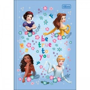 CADERNO BROCHURA PEQUENO 1/4 80FLS PRINCESAS TILIBRA