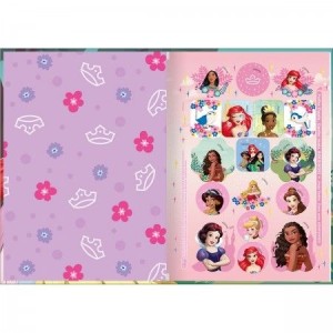 CADERNO BROCHURA PEQUENO 1/4 80FLS PRINCESAS TILIBRA