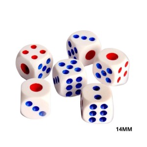 DADO 14X14X14MM 6 LADOS BRANCO