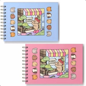 Caderno de Colorir Bobbie Goods 180g com 50 Folhas A5 Horizontal Capa Dura Holográfico
