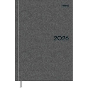 Agenda 2026 Diária Milano Chumbo Brochura TILIBRA