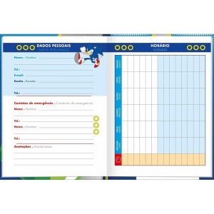 Agenda Permanente Diária Sonic 2 Dias Por Página Brochura - TILIBRA