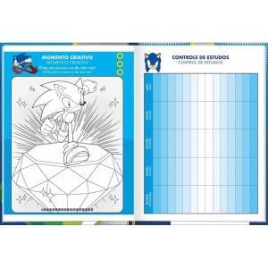 Agenda Permanente Diária Sonic 2 Dias Por Página Brochura - TILIBRA