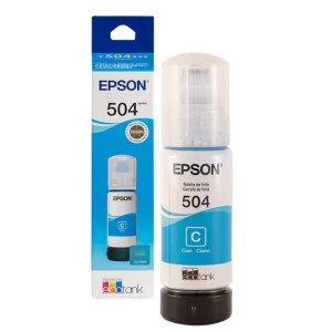 Refil Garrafa de Tinta Epson 504 Ciano Ecotank Original