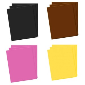 Kit Eva Liso 40X60cm Preto/Marrom/Rosa/Amarelo