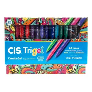 CANETA GEL 1.0 C/60 CORES TRIGEL CIS
