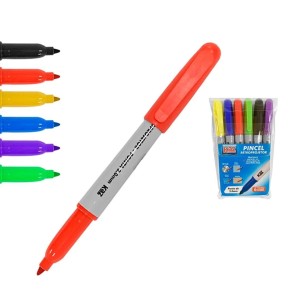 Caneta Retroprojetor/Permanente 2.0mm Com 6 Cores KZ947 KAZ