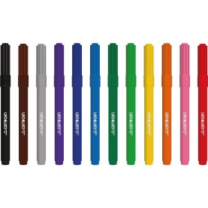 Canetinha Hidrografica com 12 Cores Jumbo com Cheiro Leo&Leo 