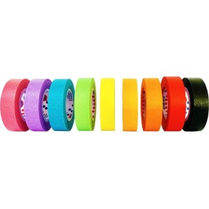 Fita Washi Tape Crepe Colorida 12 mm x 10 m – Cores