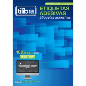 ETIQUETA 21,0MMX29,7MM A4 TBA4367 100FLS 100 ETIQS. 1 P/FOLHA TILIBRA