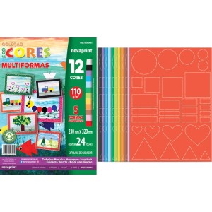 Bloco Criativo Multiformas N°1 Com 05 Formas 24 Folhas 110gr 230X320mm Ecocores RIDET NOVAPRINT